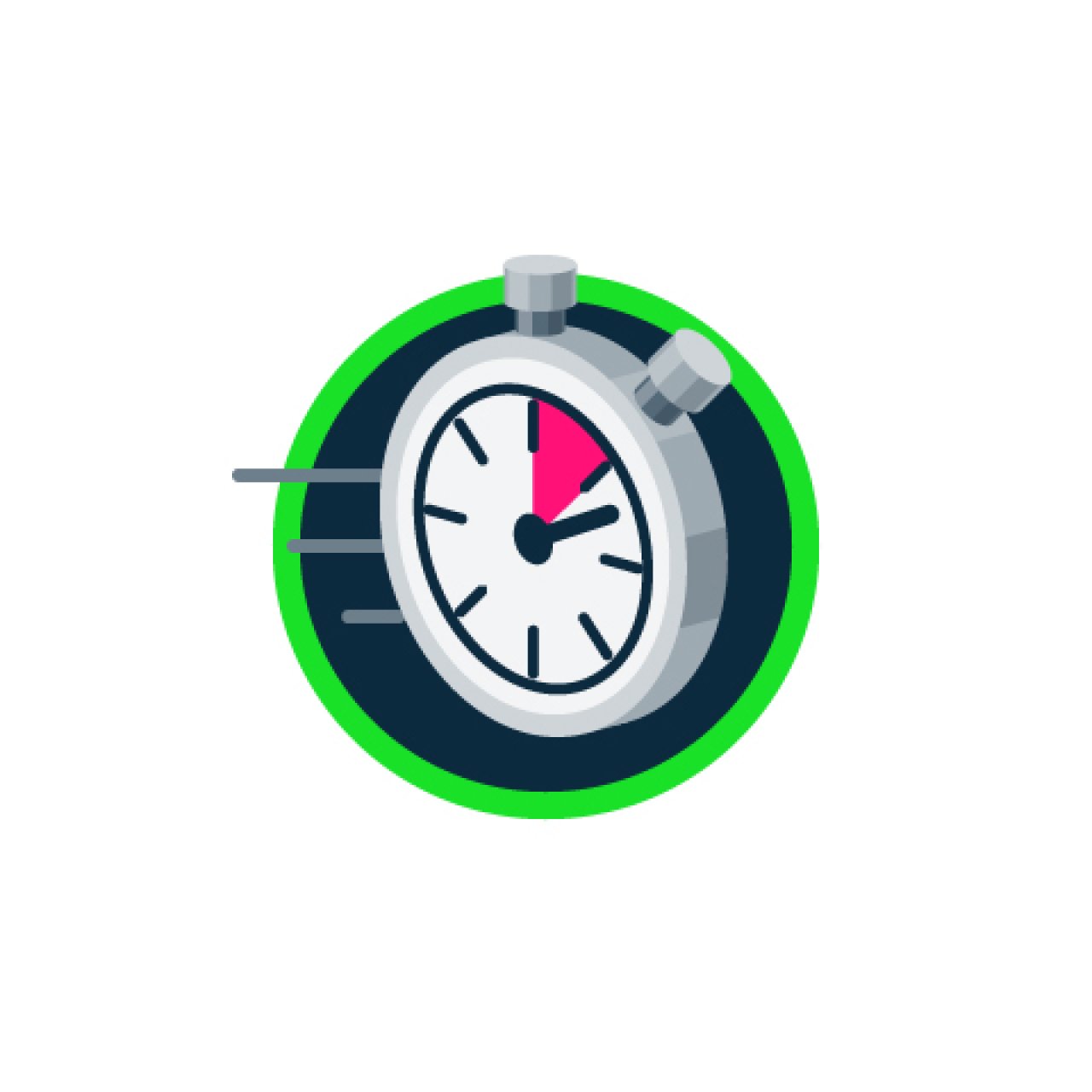 Icon, das eine Stoppuhr zeigt.