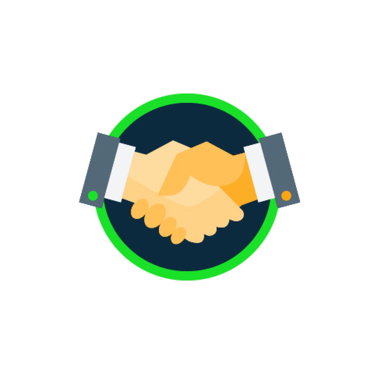 Icon, das einen Handschlag zeigt.