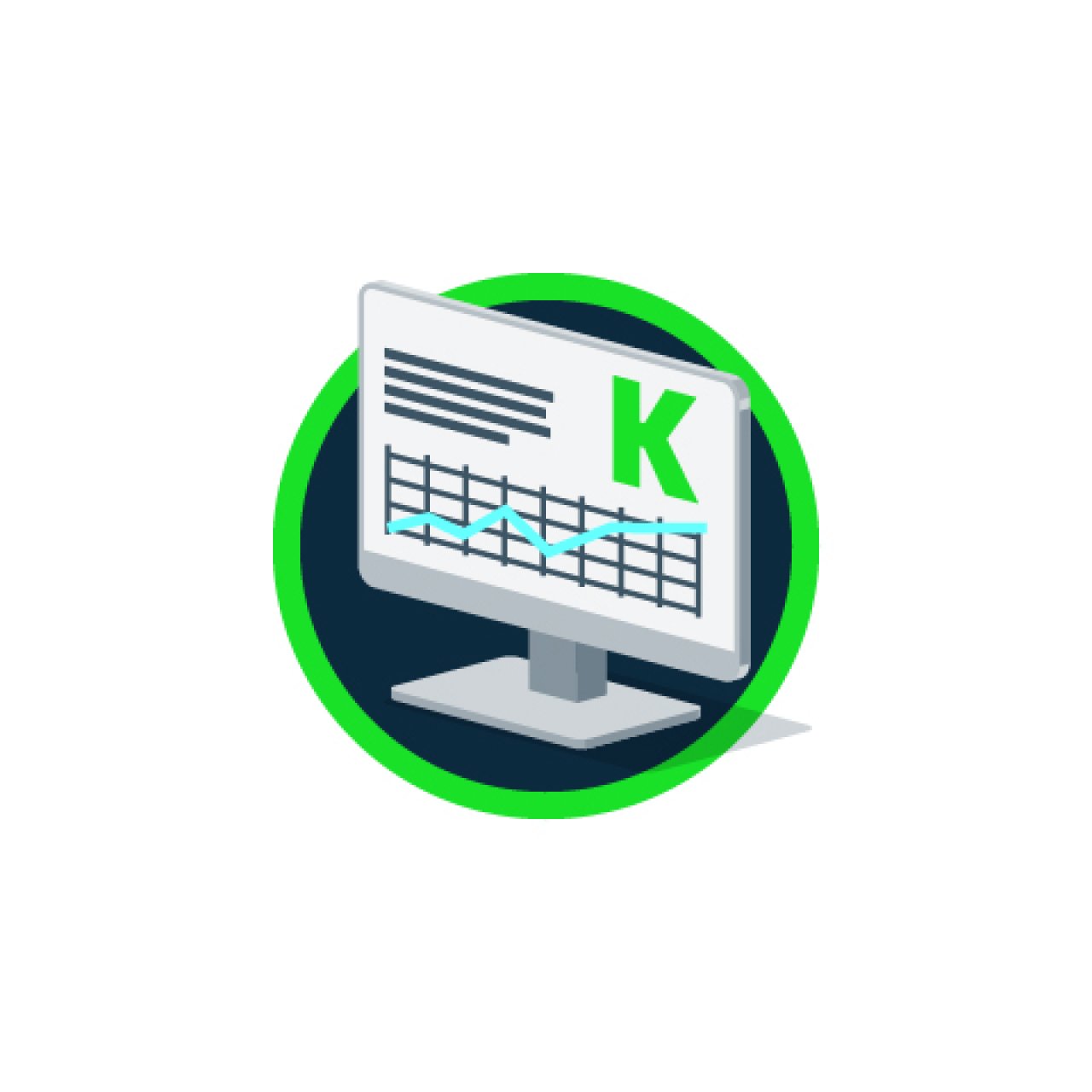 Icon, dass eine Entwicklung und das grüne Knauber K zeigt.