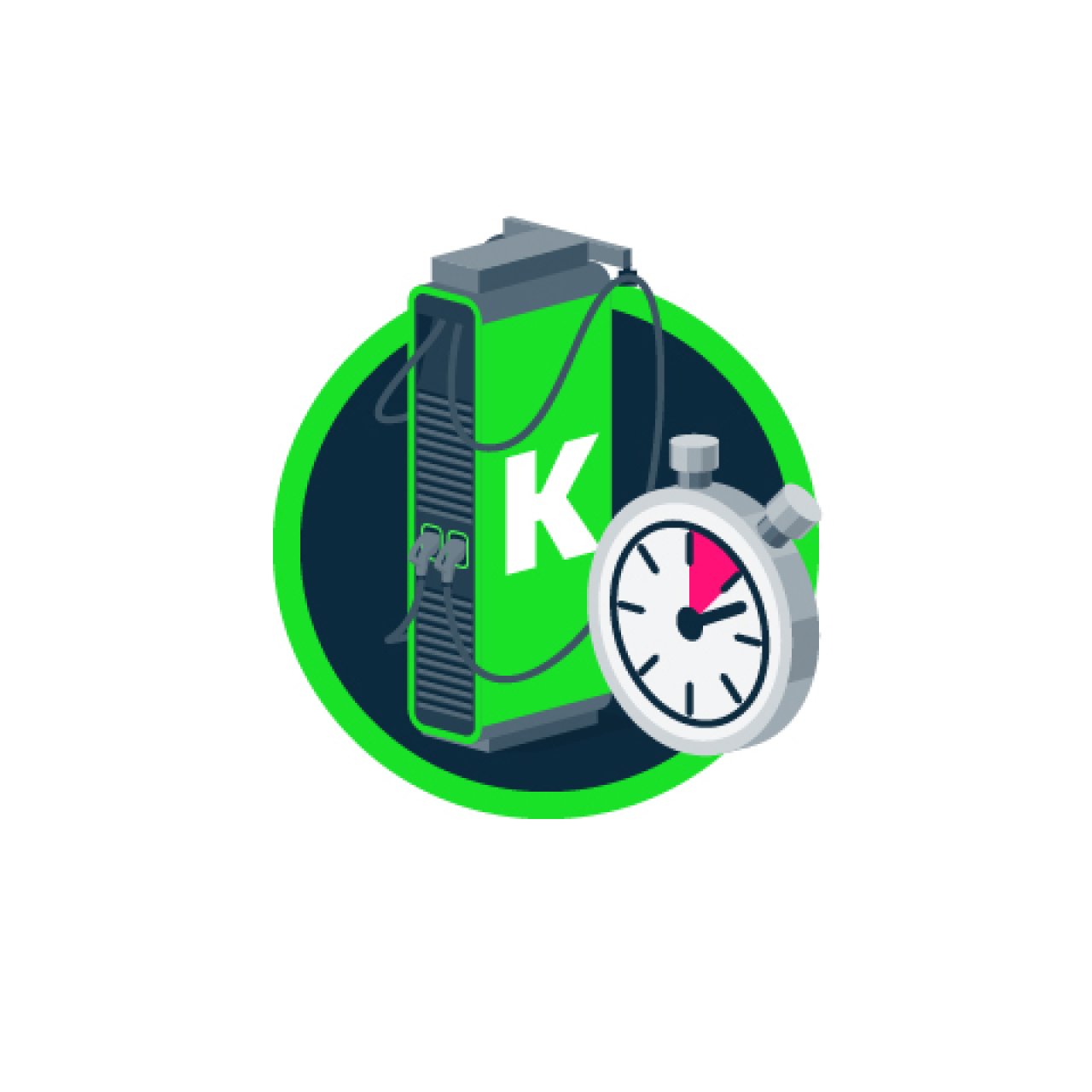 Icon, dass eine Stromzapfsäule zeigt.