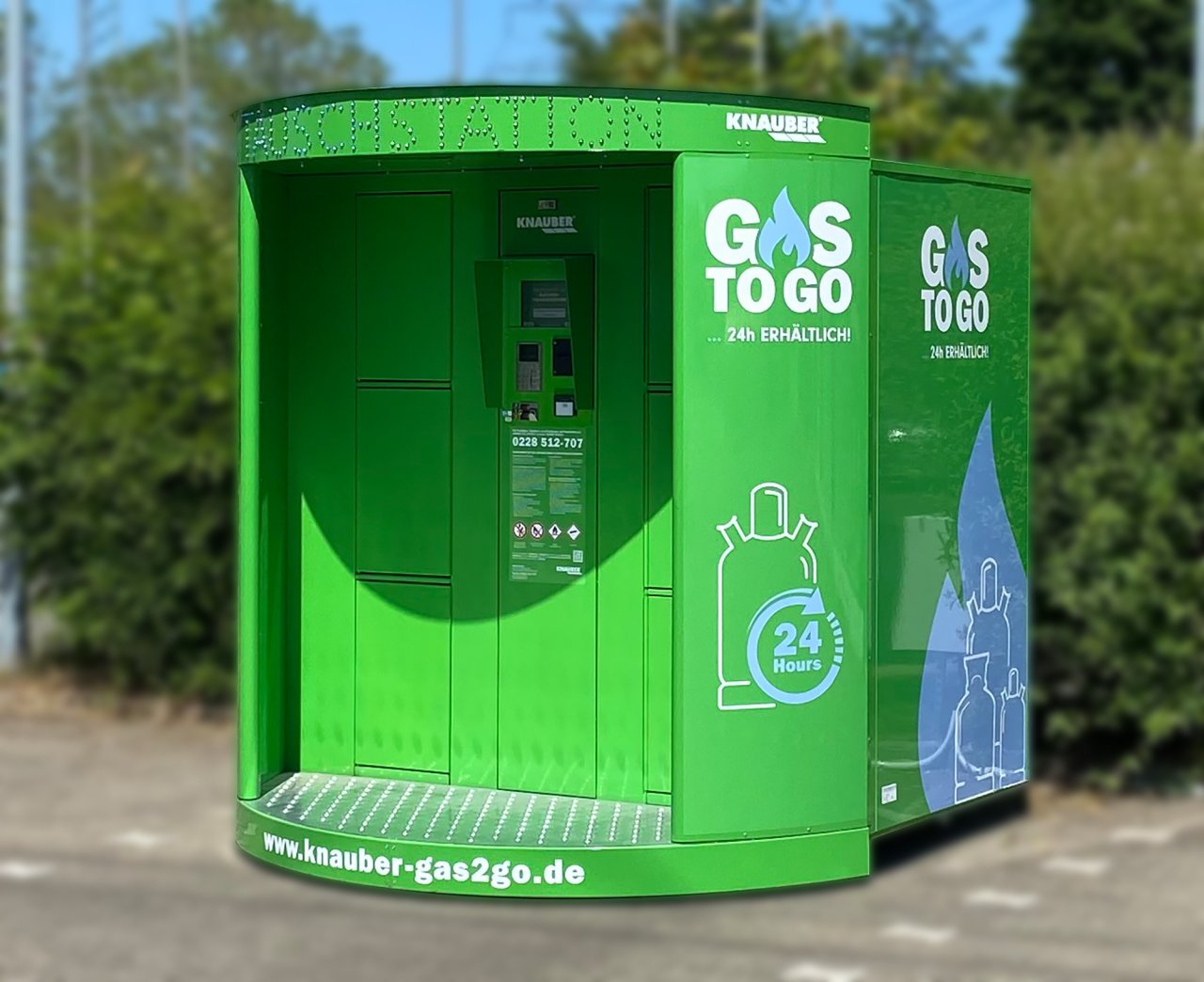Grünes Automatenhäuschen von Knauber mit